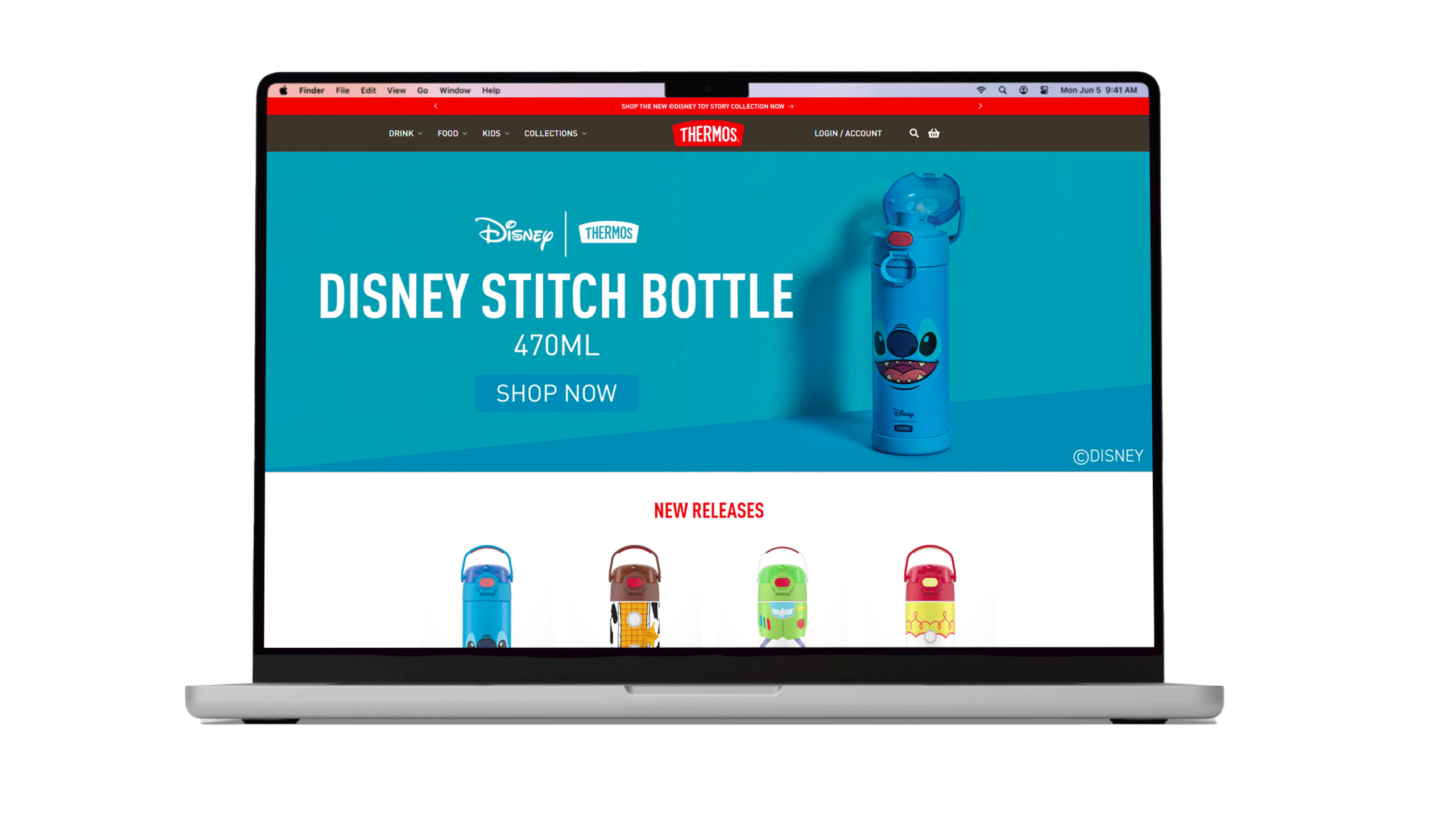 Thermos Website on Laptop Thermos Website on Laptop